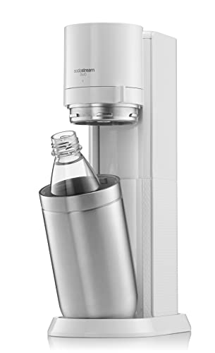 SodaStream Duo Sparkling Water Maker, Sparkling Water Machine & 2x 1L Fizzy Water Bottles, Retro Drinks Maker w. BPA-Free Water Bottle, Glass Car