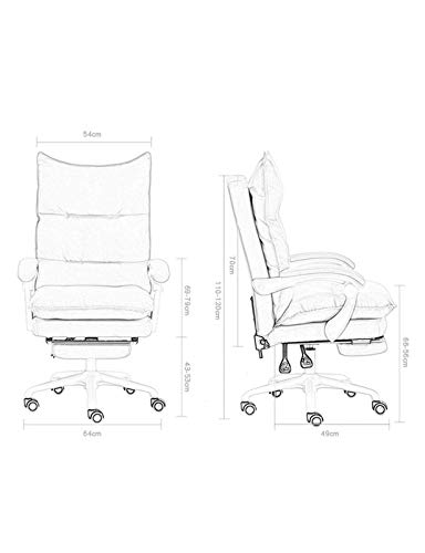 NMDCDH PU Leather Executive Desk Chair with Leather Racing Seat, Office Computer Desk Chair with Adjustable Height for Home Women, Men