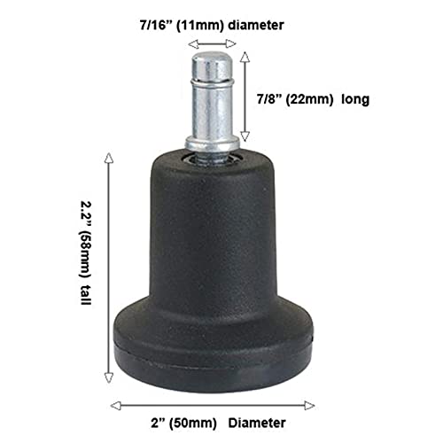 SKOAJAS Plate Casters 5-Pack Glides Replacement Bar Stool, Fixed Stationary Caster Glide for Office Chair Without Wheels &