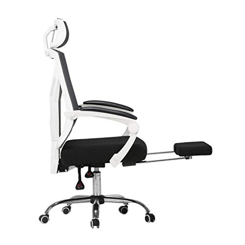 Mu Computer Chair,Home Ergonomic Gaming Chair Game Chair Backrest Study Chair Comfortable Office Chair Bearing 400Kg,White,68 * 68 * 116Cm