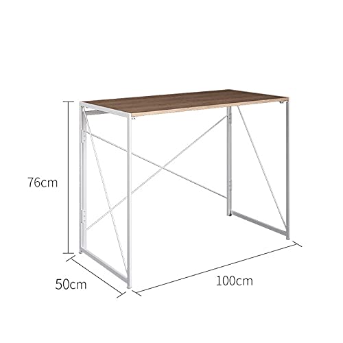 MJWDP Small Folding Study Writing desk for bedroom, portable Space Saving furniture,Collapsible, no assembly
