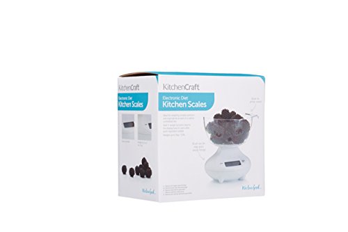 KitchenCraft Mini Digital Kitchen Diet Scales - White,D13cm