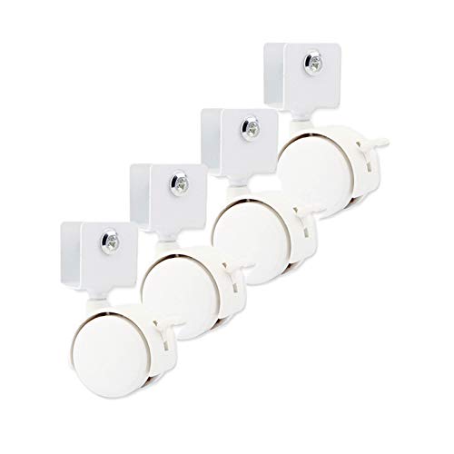Furniture Wheels With U-Shaped Bracket, Nylon Swivel Stem Castors, Quiet Rolling, No Running Marks, No Scratches/Noise,For Home Furniture,Office