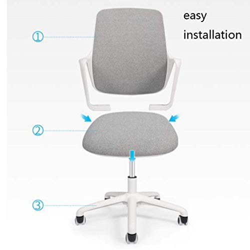 n/a Office Chair, Mid Back Office Computer Swivel Desk Task Chair, Ergonomic Executive Chair with Armrests (Color : Gray, Size : 90.5 * 56.5 * 48