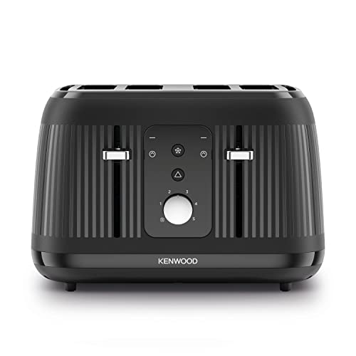 Kenwood Dawn Toaster, 4 Slot Toaster, Reheat, 5 Browning Settings, Defrost and Cancel Functions, Pull Crumb Tray, TFP09.000BK, 1800W, Midnight B