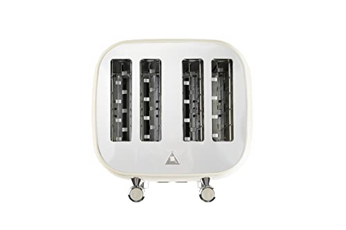 Haden Brighton Cream Toaster 4 Slice - Electric Stainless Steel Toaster - Reheat and Defrost Functions - 6 Variable Browning Controls - Self Cent
