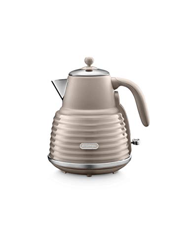 De'Longhi Scolpito Kettle,1.5 liters, 360° swivel base, Stainless steel, KBZS3001.AZ, Mineral Blue