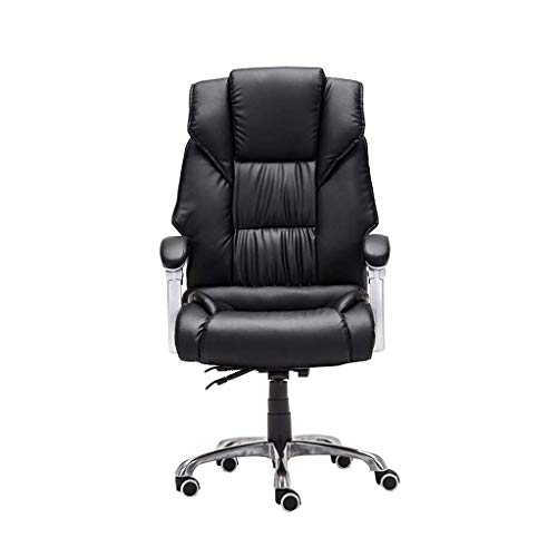 n/a Office Chair Swivel Ergonomic High-back Executive Desk Chair Adjustable Height, Black, PU