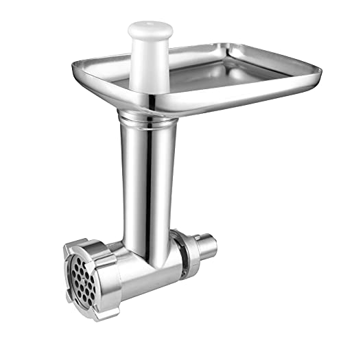 Food Grinder Attachment for Kenwood Stand Mixers,Gdrtwwh Meat Grinder Accessory Compatible with All Kenwood Stand Mixers, Includes 2 Sausage Stuf