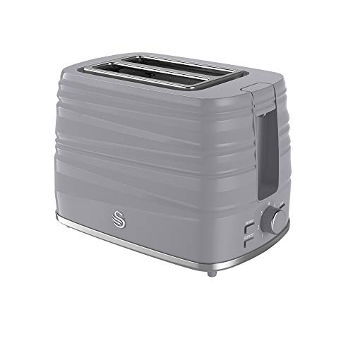 Swan ST31050WN, 2 Slice Symphony Toaster, High Gloss and Matt Finish, 930 Watt, White, Plastic