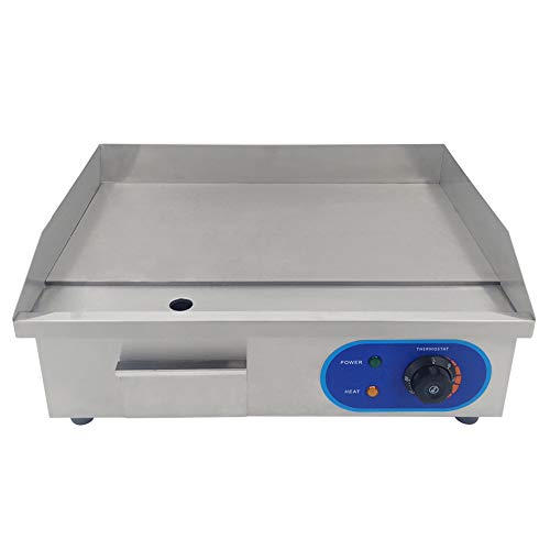 Commercial Electric Griddle Flat Top Grill Stainless Steel Hot Plate Kitchen Grill 3000W Thermostatic Control