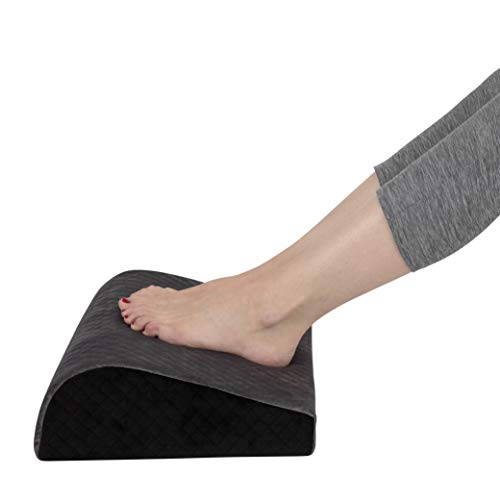 Kӧlbs Office Foot Rest Under Desk - Plush Velvet and Memory Foam - Longer Footrest For Added Comfort, Foot Stool Desk Accessories Teardrop Ergono
