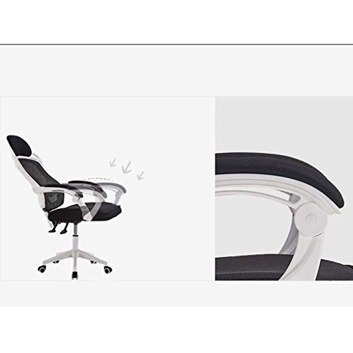 LZQDM Office chair -Computer Chair Home Anchor Chair Mesh Chair Study Room Lifting Swivel Chair Lunch Break Reclining Office Chair Comfortable Ga