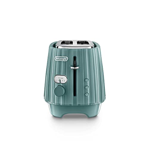 De'Longhi Ballerina Toaster, 2 Slot Toaster, Reheat, 5 Browning Settings, Defrost and Cancel Functions, Pull Crumb Tray, CTD2003.BK, 900W, UK PLU