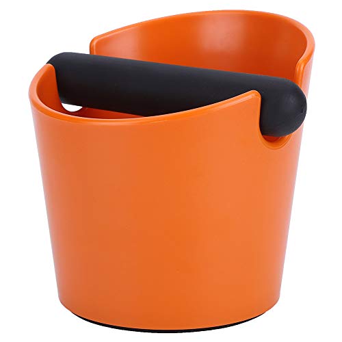 Coffee Grounds Knock Box, Coffee Knock Box Household Detachable Knock Bar Anti‑ Slip Coffee Grind Dump Bin for Coffee Shop Orange