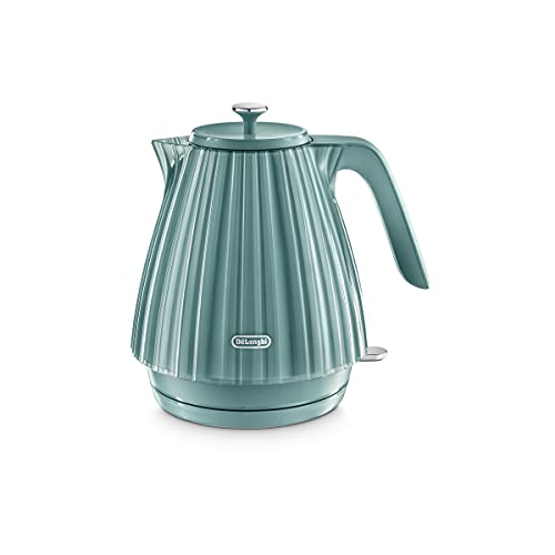 De'Longhi Ballerina Electric Kettle, 360° Swivel Base, Water Level Indicator, Cord Storage, KBD3001.BK, 3000 W, UK PLUG, Black