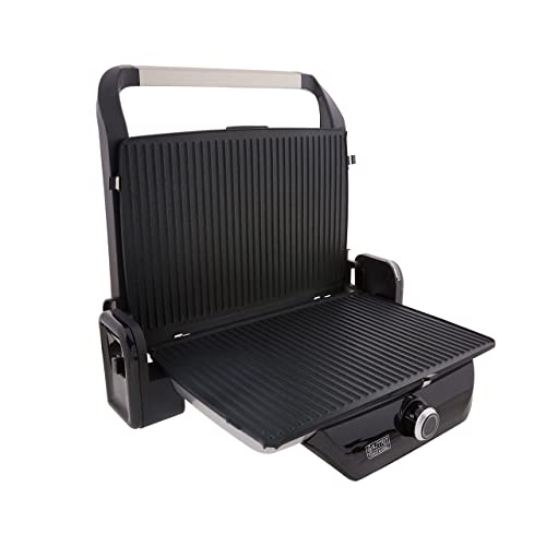 KARACA Gastro Diamond Grill & Sandwich Toaster Silver, Antibacterial, Excellent Fireproof Non-Stick Surface Ultra Durability, Additional Capacity