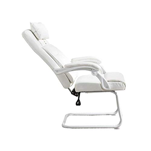 ZCMEB Leather Ergonomic Household Office Chair, Massage Reclining Desk Chair Lumbar Support, High Back