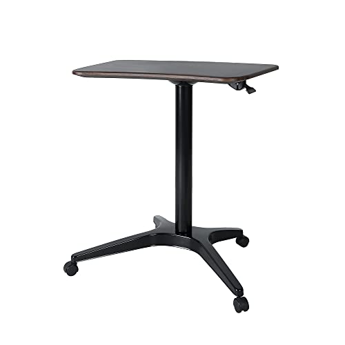 Mobile Desk, Pneumatic Adjustable Height Laptop Desk, Ergonomic Design, Sit and Stand Mobile, Excellent Lectern for Classrooms, Offices, and Home