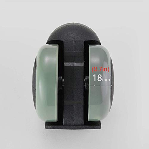 SKOAJAS Plate Casters 48mm Universal Office Chair Caster Wheels,Swivel Chair Wheels in Polyurethane,Casters for Hard Floors,Replaceable Furniture