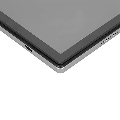 Airshi HD Tablet, Dual SIM Card 100-240V UK Plug 8 24MP Dual Camera 128GB ROM Glonass 5G Tablet for Work (Silver Grey)