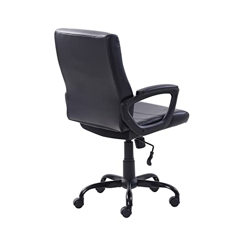 TJLSS Mid-Back Manager's Office Chair Bonded Leather