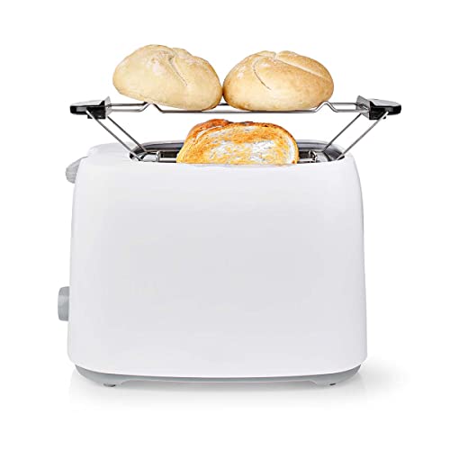 Ex-Pro 2 Slice Toaster, Extra-Wide Slot with Bun Warming Rack, with 7 Variable Browning Settings, Defrost, Reheat and Cancel Functions, Removable
