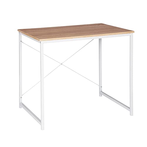 CZDYUF Computer Desk Chipboard Steel Work Table Writing Table X shape Structure Standing Desk for Home Office Furniture