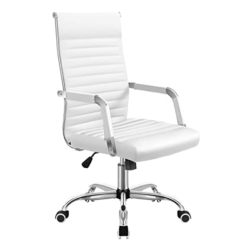 LUKEO Faux Leather Lift Swivel Office Conference Gaming Desk Chair Executive Conference Task Chair with Arms (Color : A, Size : Light Grey)