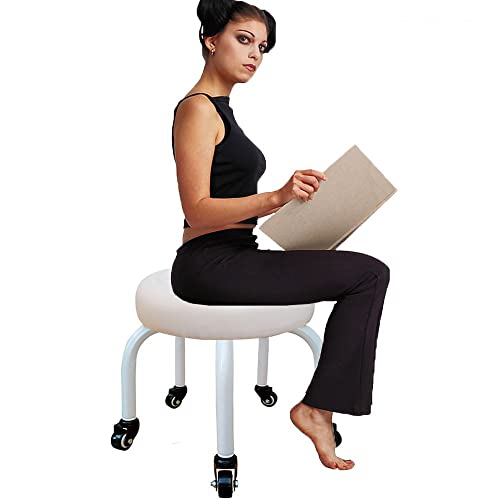 Massage Stool Round Stool With Wheels Sofa Pedicure Stool Low Stool Beautiful Seam Mopping Floor Stool Stepping Pulley Stool Work Stool With 5 Wh
