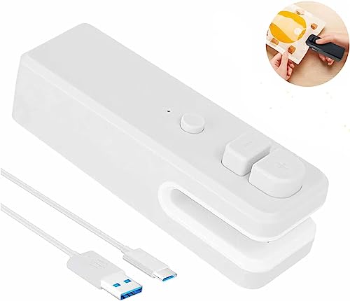 Easy Seal Bag Sealer - Fresher For Longer Easy Seal - Airtight & Watertight Seal - Mini Handheld Heat Sealer for Food Storage, Snacks, Sandwiches