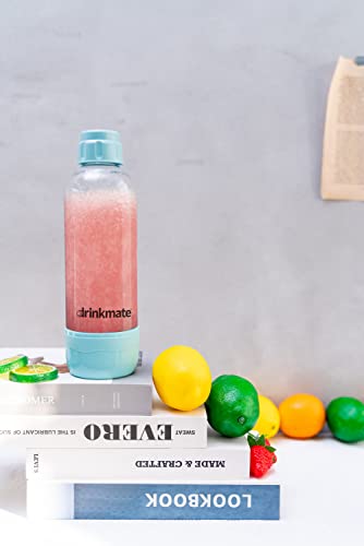 Drinkmate Soda Maker Carbonation Bottles (2 Pack) (0.5L, Arctic Blue)