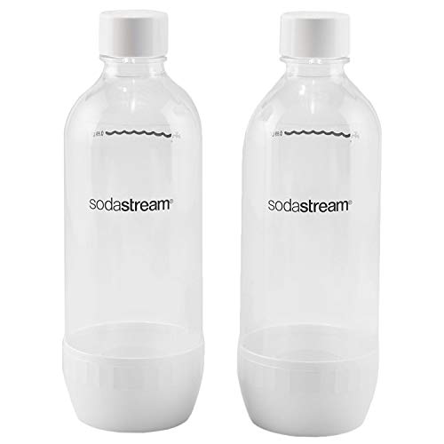 SodaStream 2 x 1 Litre White Carbonated Bottle