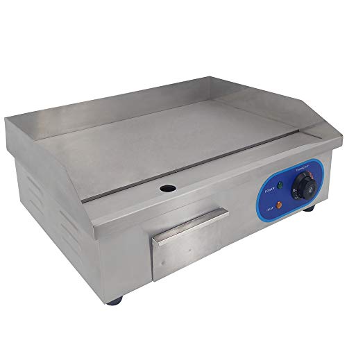 Commercial Electric Griddle Flat Top Grill Stainless Steel Hot Plate Kitchen Grill 3000W Thermostatic Control