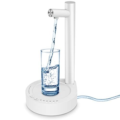 Desktop Water Dispenser, Yimidear Portable Electric Water Pump for 5 Gallon & Universal Bottles, Intelligent USB Charging Water Bottle Dispenser