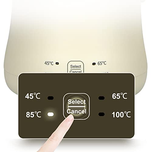 Bear 4-temperature adjustable 0.6 litre electric kettle, 500W mini travel water cooker,tea cooker travel water cooker small,12h/ 30min warming fu