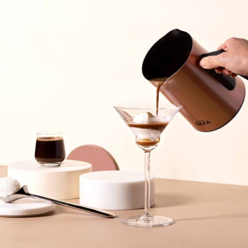 Arzum Okka Rich Automatic Turkish Coffee and Hot Beverage Maker, Velvetiser, 5 cups, Black/Copper