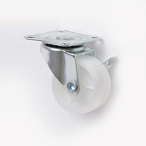 MU Swivel Castor Wheels Pp Heavy Duty Castors for Small Home Office Furniture Industrial Work Cart Separately,1.5" Plates Stem with Brake