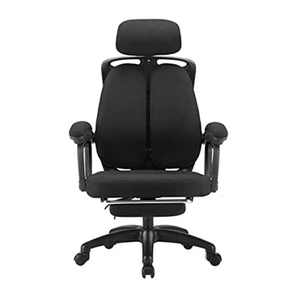 ZXNRTU Relax Comfortably Safe Ergonomic backrest Computer Chair, Home Game Chair, Comfortable Reclining Office Chair with Retractable Footrest, B