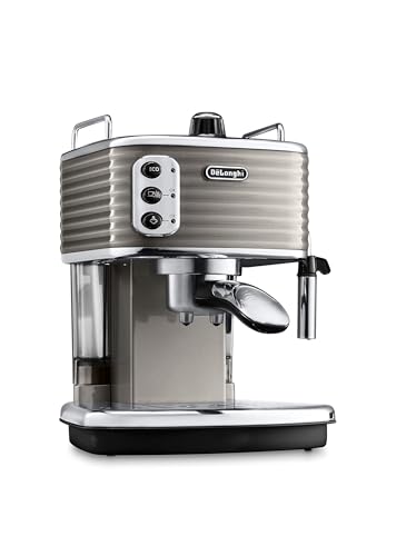 De'Longhi Scultura Traditional Barista Pump Espresso Machine, Coffee and Cappuccino Maker, ECZ351BG, Champagne