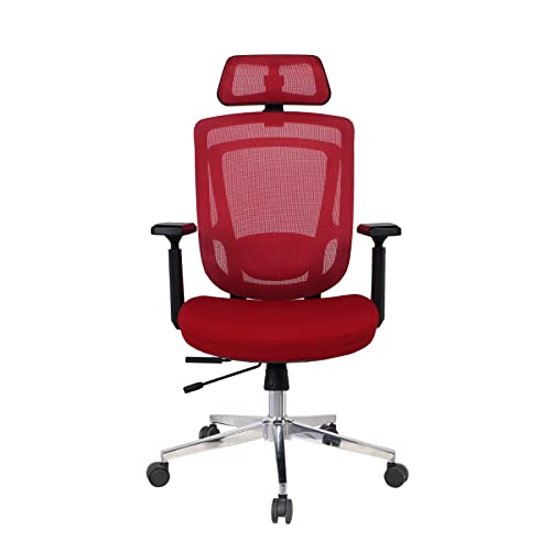 Premium Ergonomic Office Chair with Adjustable Headrest/Lumbar Support, Breathable Mesh Back & Heavy Duty Design - Ideal for Computer Desks, Bedr