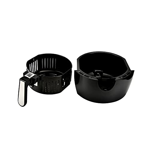 EMtronics EMAF45L Family Size Air Fryer 4.5 Litre for Oil Free & Low Fat Healthy Cooking, 30-Minute Timer - Black