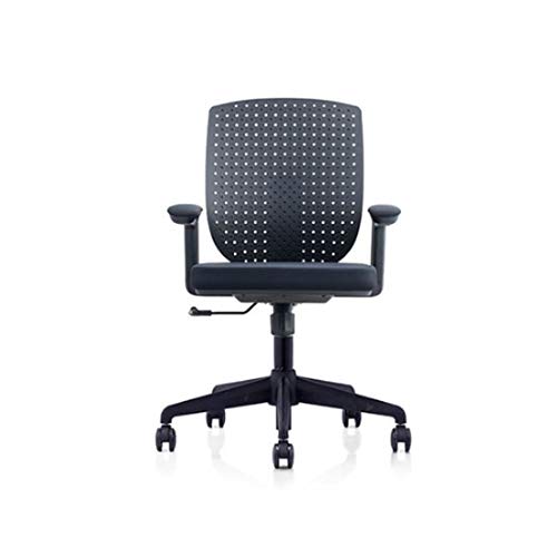 LUKEO Office Computer Desk Chairs for Home, Ergonomic Mid Back Fabric Mesh Swivel Office Chair with Lumbar Support (Color : Grey)