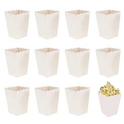 50 Pieces Cardboard Candy Container, Popcorn Favor Boxes, Popcorn Containers, Paper Popcorn Boxes, for Placing Snacks, Popcorn and Candies in The