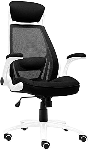 HJW Swivel Office Chair Computer Chair Home Lift Chair Rotatable Handrail Ergonomic Backrest High Back Task Chair Armchair