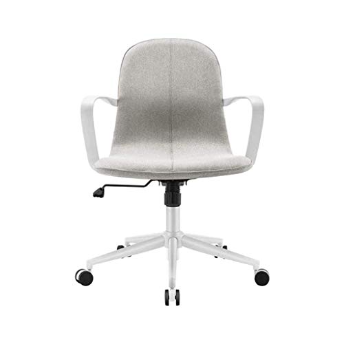 TJLSS Desk Task Computer Chair Modern Fabric Low Back Office Chair with Adjustable Height, for Reception Dinning Conference Room