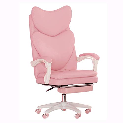 n/a Computer Chair Furniture/Home Office Furniture Pink Girl Leather Chair Office Boss Chair Comfortable Office Chair Sitting Chair for Sedentary