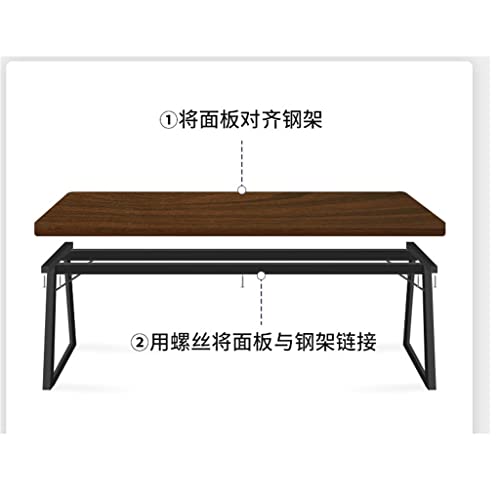 SDFGH Solid Wood Computer Desk Desktop Office Desk Home Writing Desk Lamp Double (Color : D, Size : 100CM)