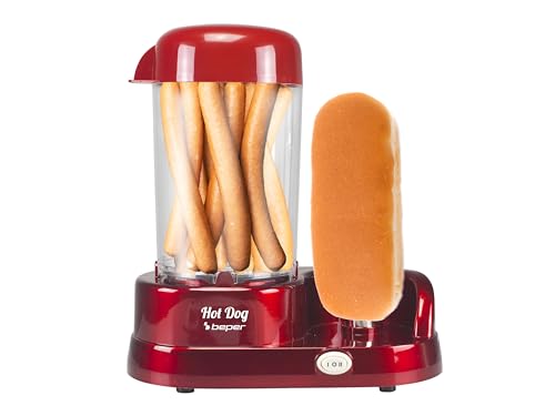 BEPER P101CUD501 Hot Dog Machine with steam cooking, ABS, 350 W, Red