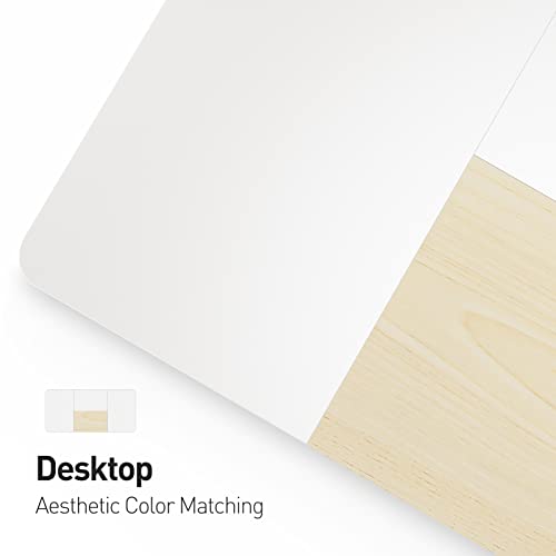WOKA 55 x 28 Inch Electric Standing Desk with Wheels, Height Adjustable Stand up Desk with a Monitor Stand Riser, Standing Computer Desk with Mem
